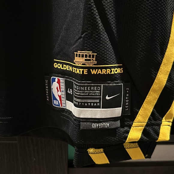 Nike Stephen Curry Golden State Warriors Authentic Jersey - City Edition - Black - Picture 4 of 7